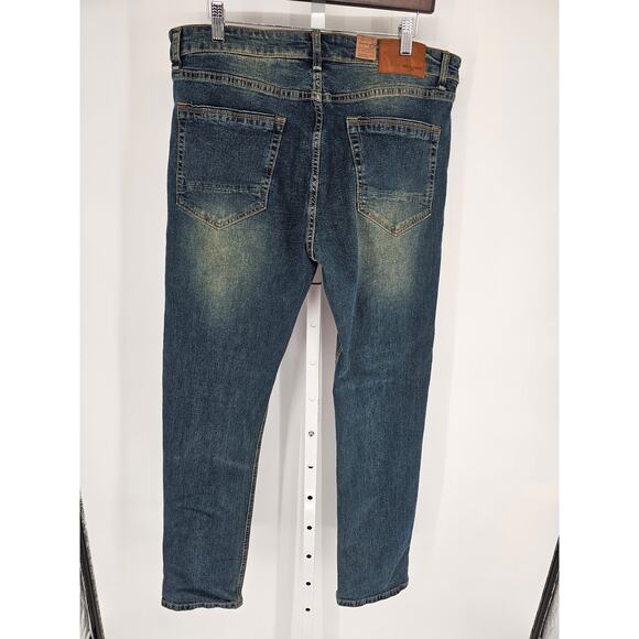 Hudson & Barrow Mens Sz 36 Slim Straight Leg Medium Wash Blue Jeans Denim NEW - Picture 4 of 5